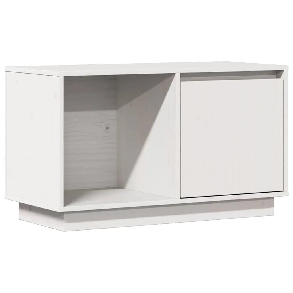 TV Cabinet Living Room 74x35x44 cm Solid Pine Wood Storage Unit