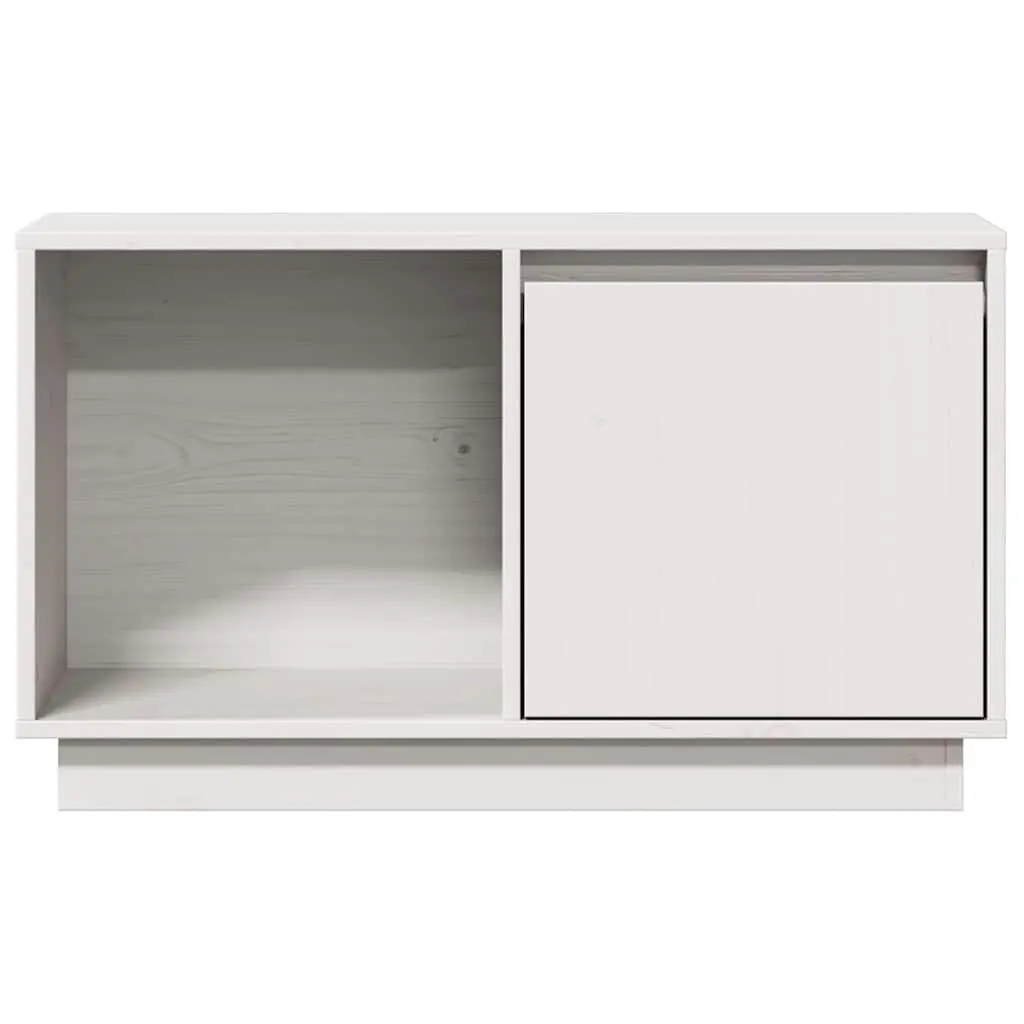 TV Cabinet Living Room 74x35x44 cm Solid Pine Wood Storage Unit