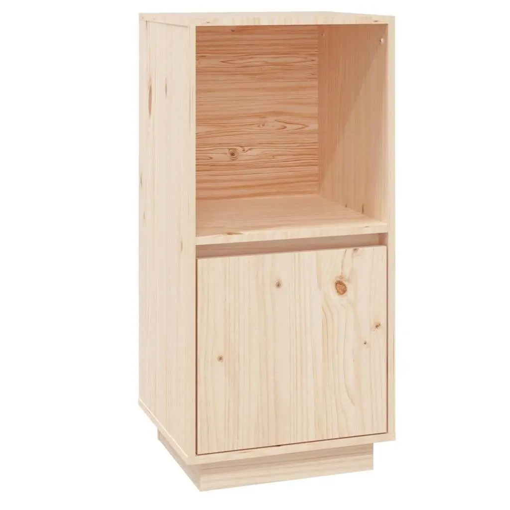 Sideboard 38x35x80 cm Brown Solid Pine Wood Cabinet Storage Living Room