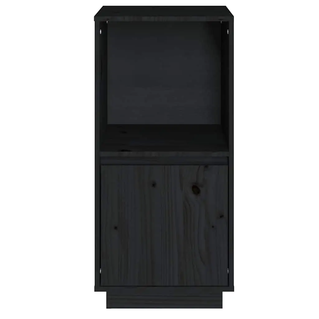Black Sideboard Cabinet Solid Pine Wood Storage Buffet Modern Living Room