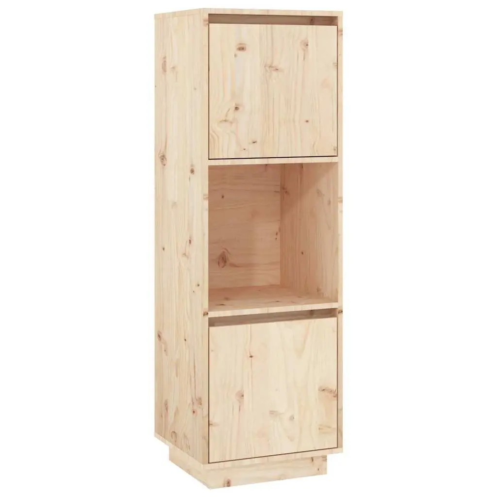 Highboard Cabinet in Solid Pine Wood 38x35x117cm with Storage