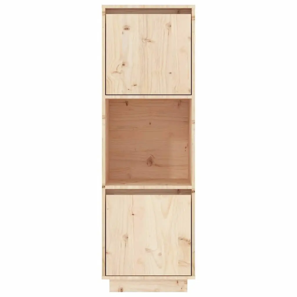Highboard Cabinet in Solid Pine Wood 38x35x117cm with Storage