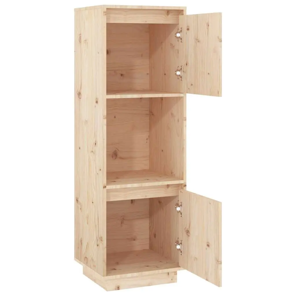 Highboard Cabinet in Solid Pine Wood 38x35x117cm with Storage