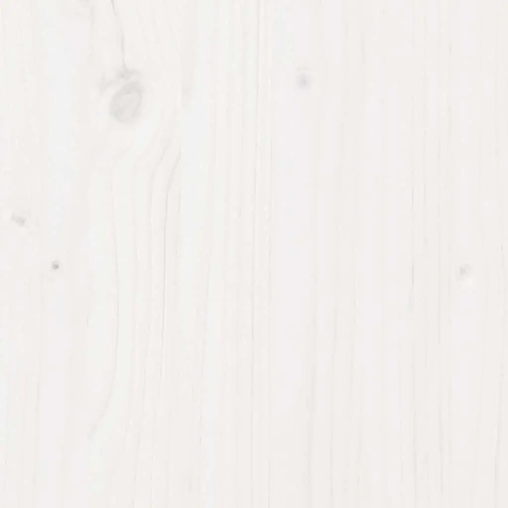 Highboard Storage Cabinet White Solid Pine Wood 74x35x117cm