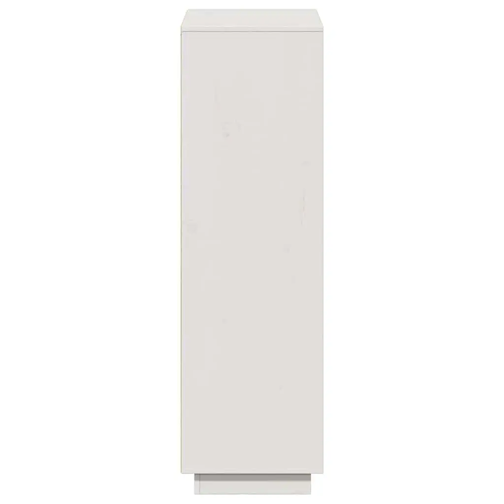 Highboard Storage Cabinet White Solid Pine Wood 74x35x117cm