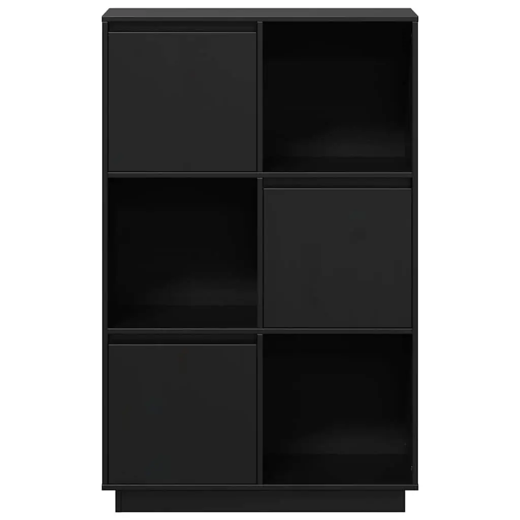 Solid Wood Pine Highboard Black Storage Cabinet Sideboard Display Organiser