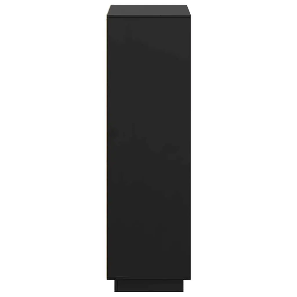 Solid Wood Pine Highboard Black Storage Cabinet Sideboard Display Organiser