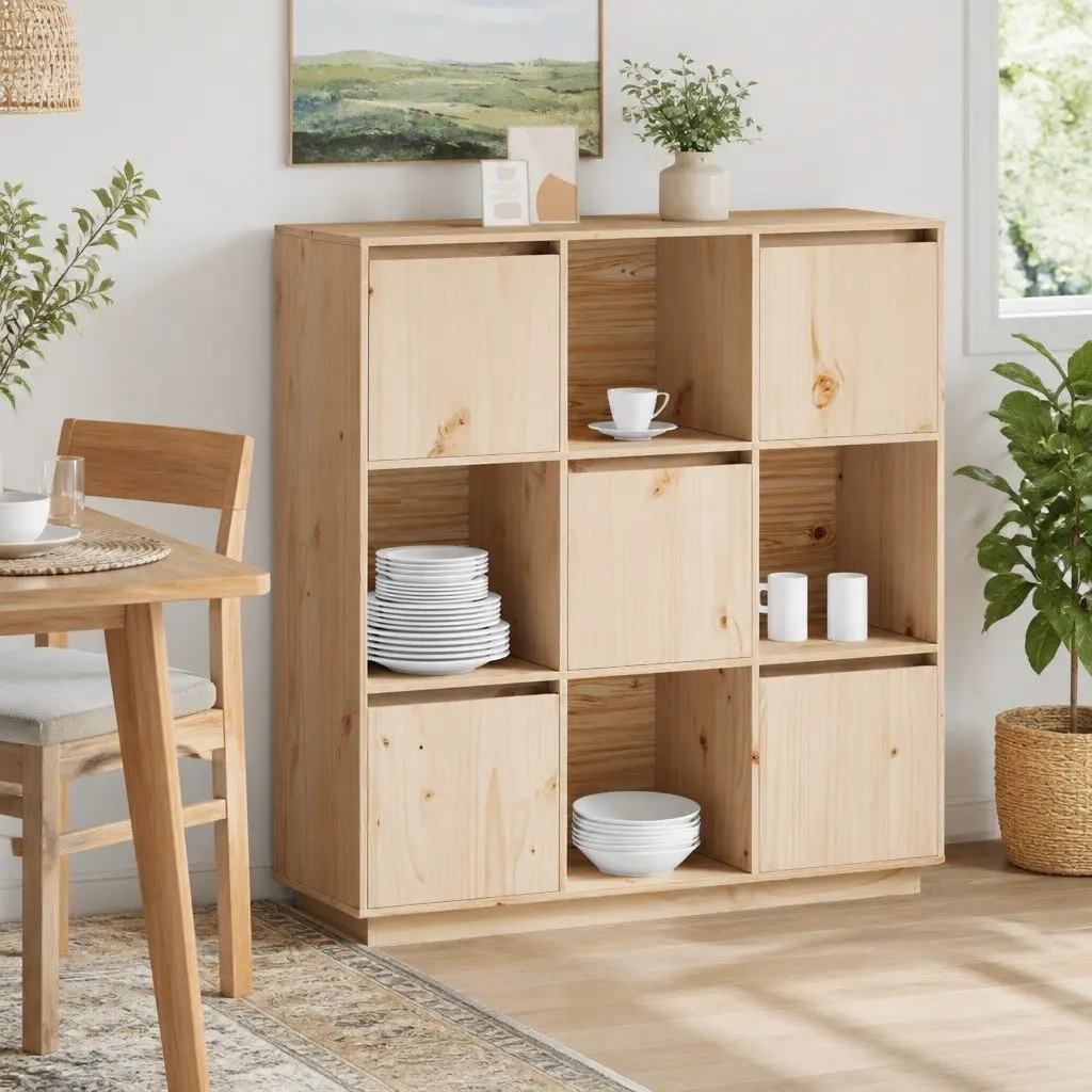 Highboard Cabinet Storage Buffet 110.5x35x117cm 5 Door Furniture