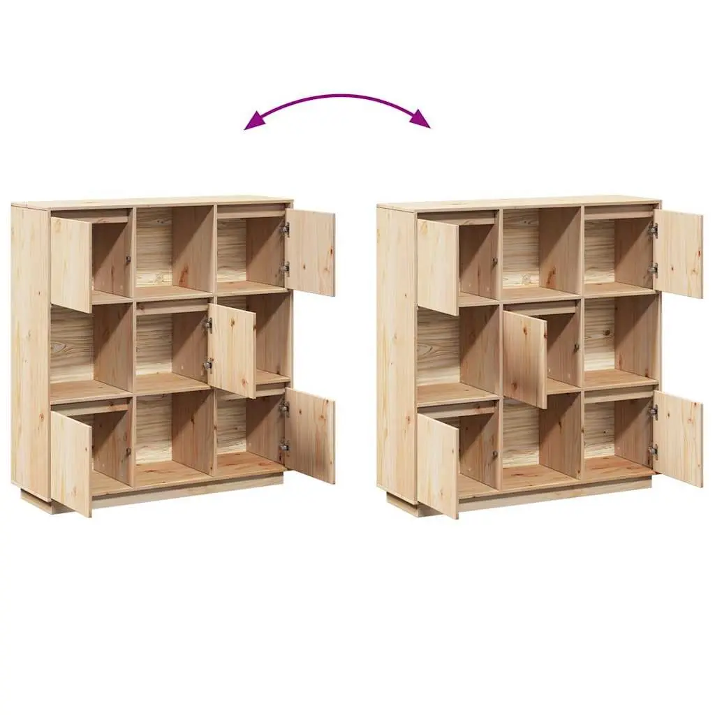 Highboard Cabinet Storage Buffet 110.5x35x117cm 5 Door Furniture
