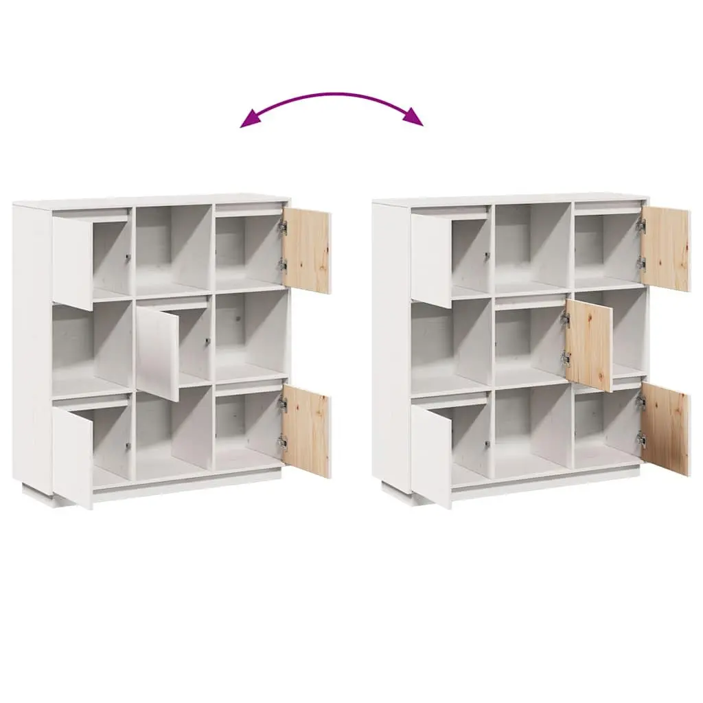White 5-Door Highboard Storage Cabinet