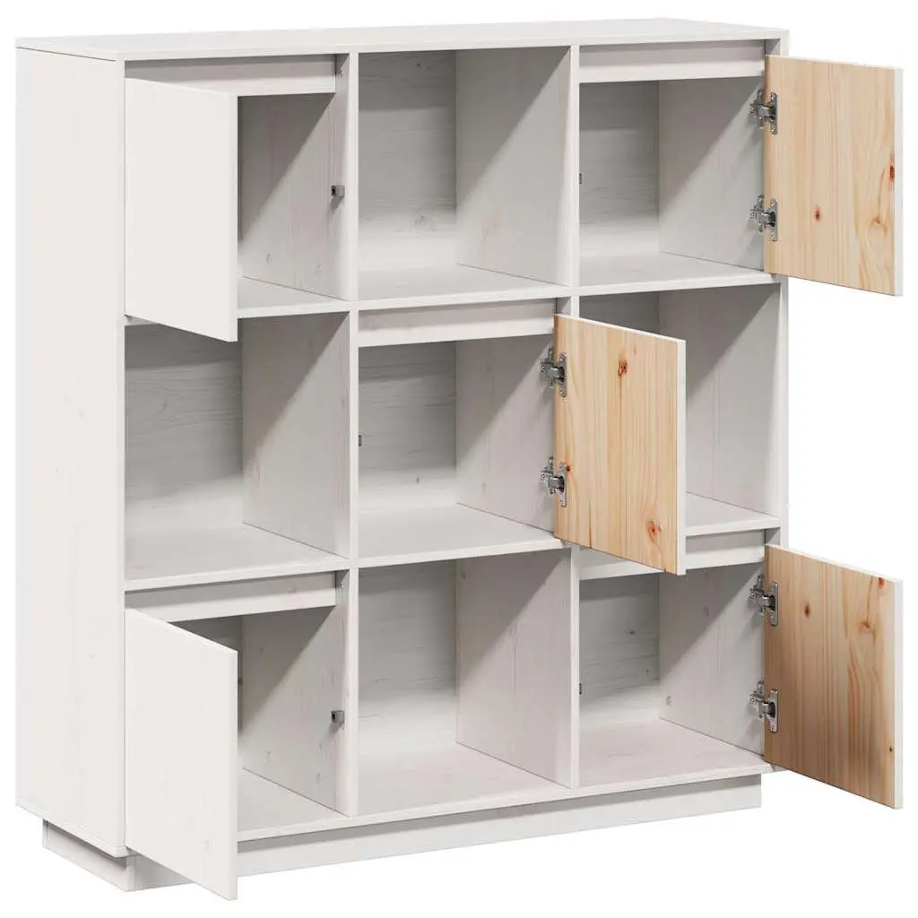 White 5-Door Highboard Storage Cabinet