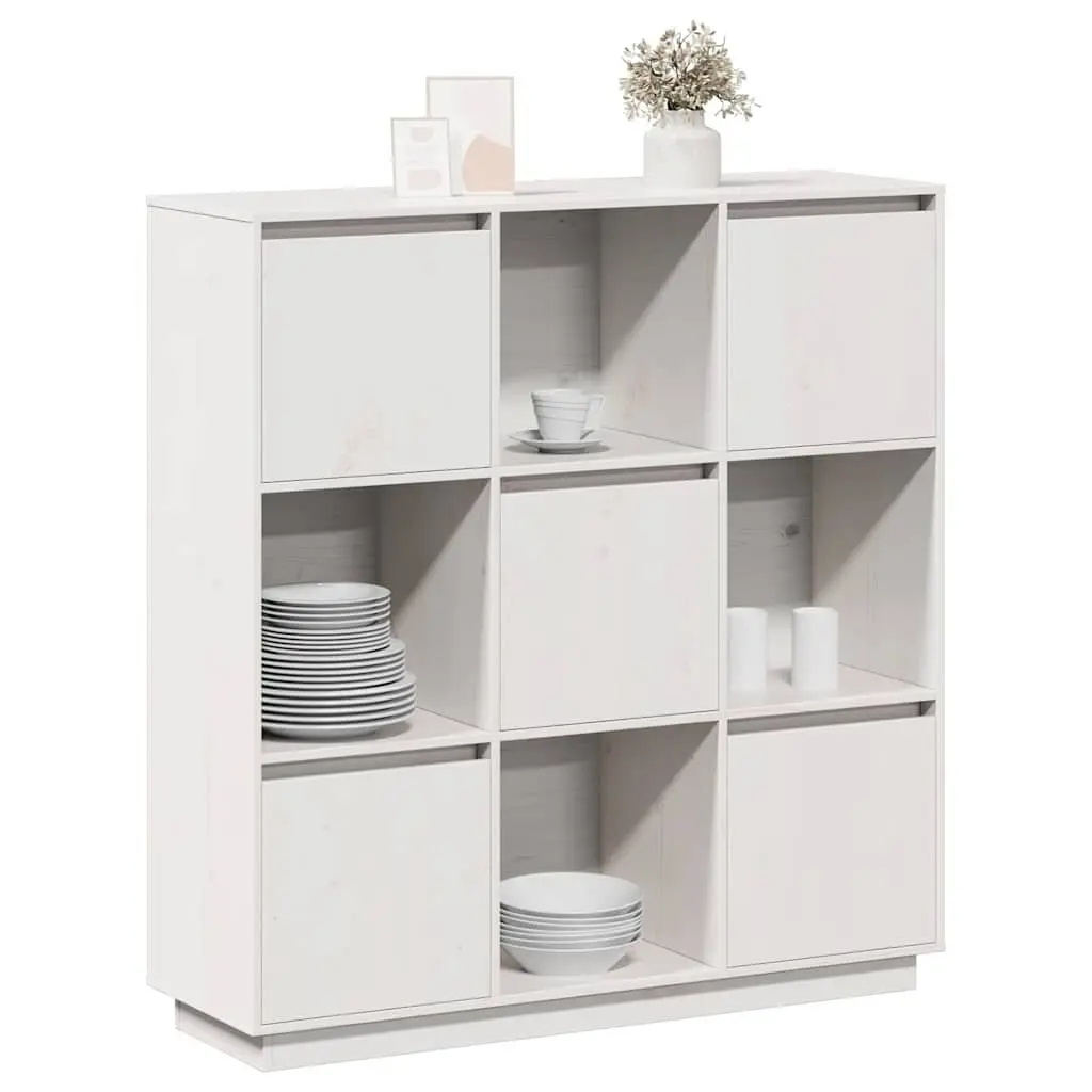 White 5-Door Highboard Storage Cabinet