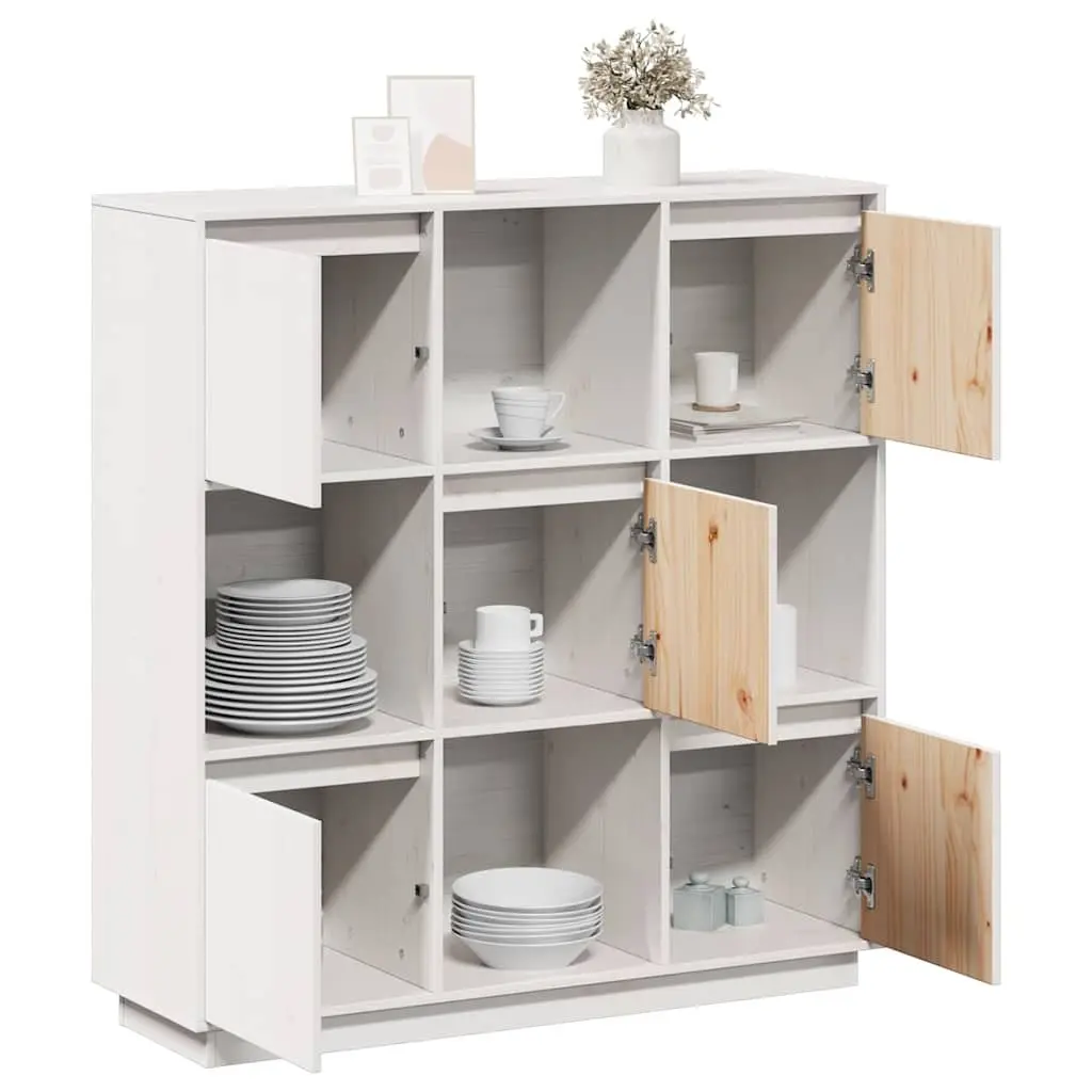 White 5-Door Highboard Storage Cabinet