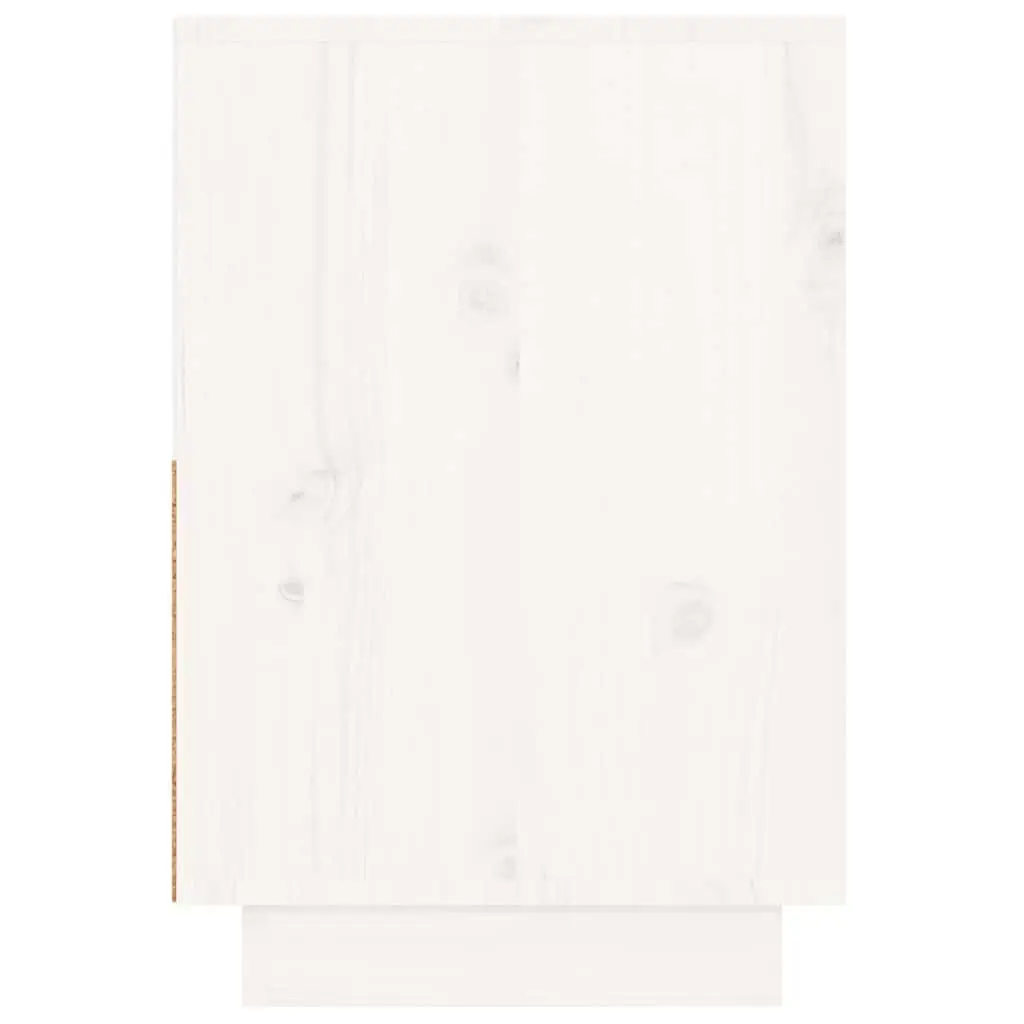 Bedside Cabinets 2 pcs White 60x34x51 cm Solid Pine Wood Storage Nightstand