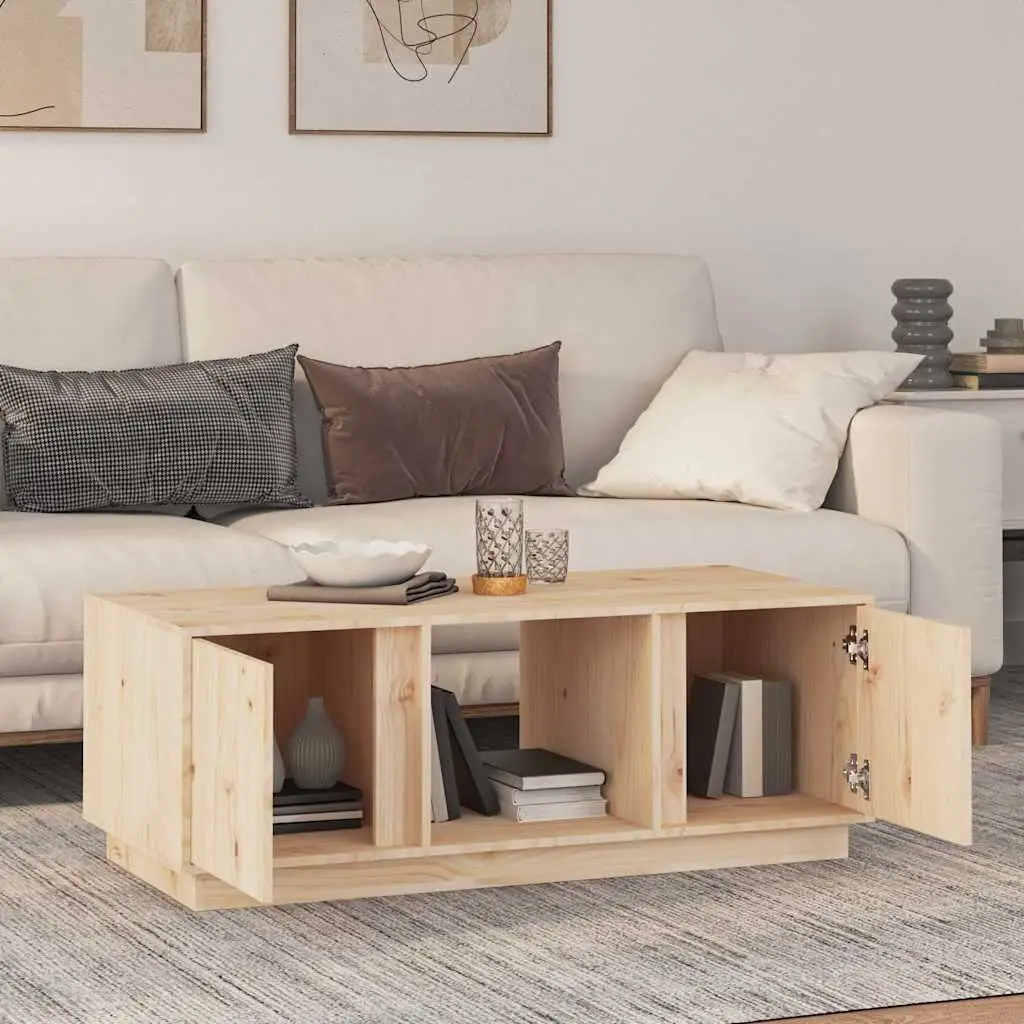 Solid Pine Wood Coffee Table 110x50x40cm