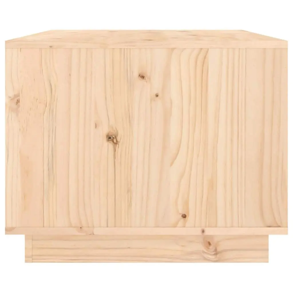 Coffee Table 80x50x40 cm Solid Pine Wood Brown Storage Compartments Living Room