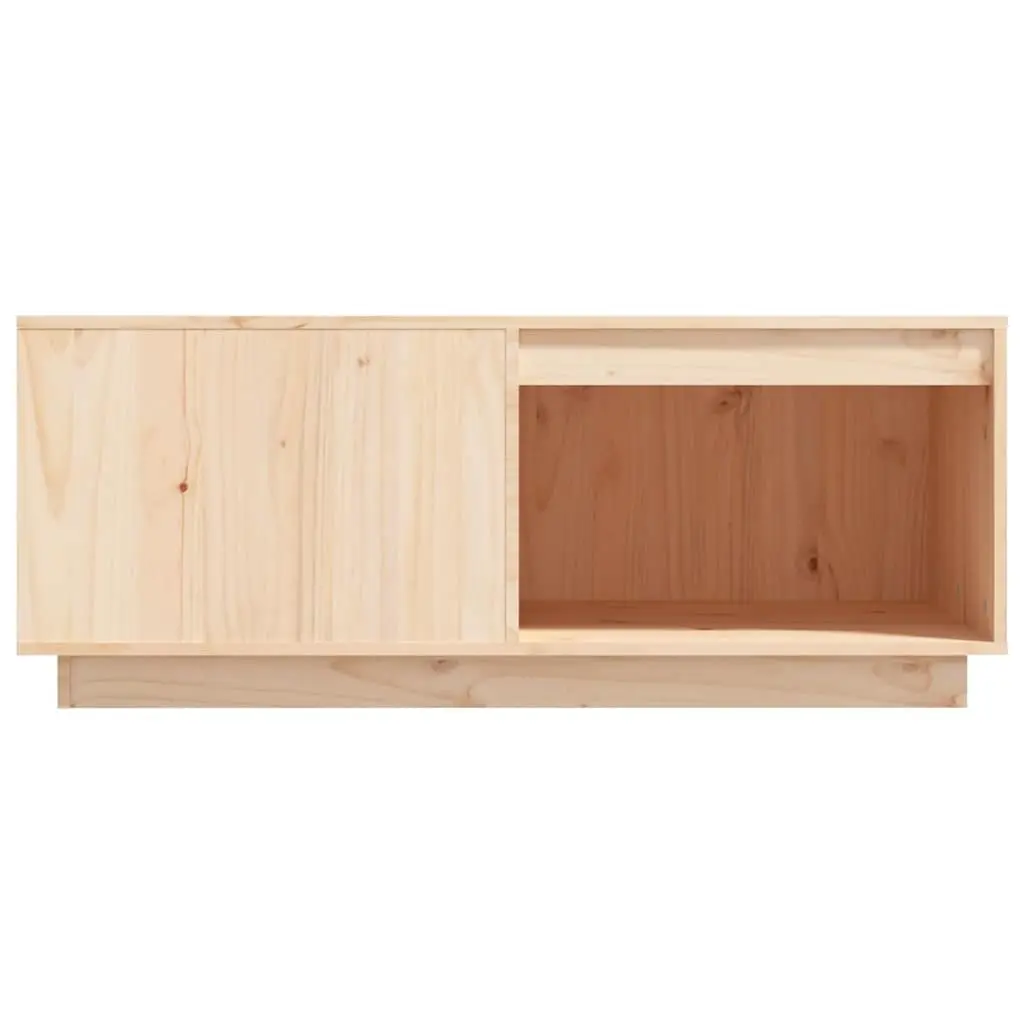 Coffee Table 100x101x40.5cm Brown Solid Pine Wood Storage Accent Furniture