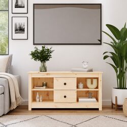 TV Cabinet Specs: 103x36.5x52 cm Solid Pine Wood