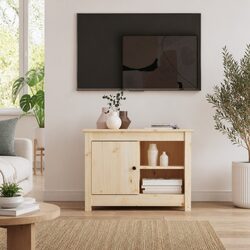 TV Cabinet 70x36.5x52 cm Solid Wood Pine Brown Media Storage Unit