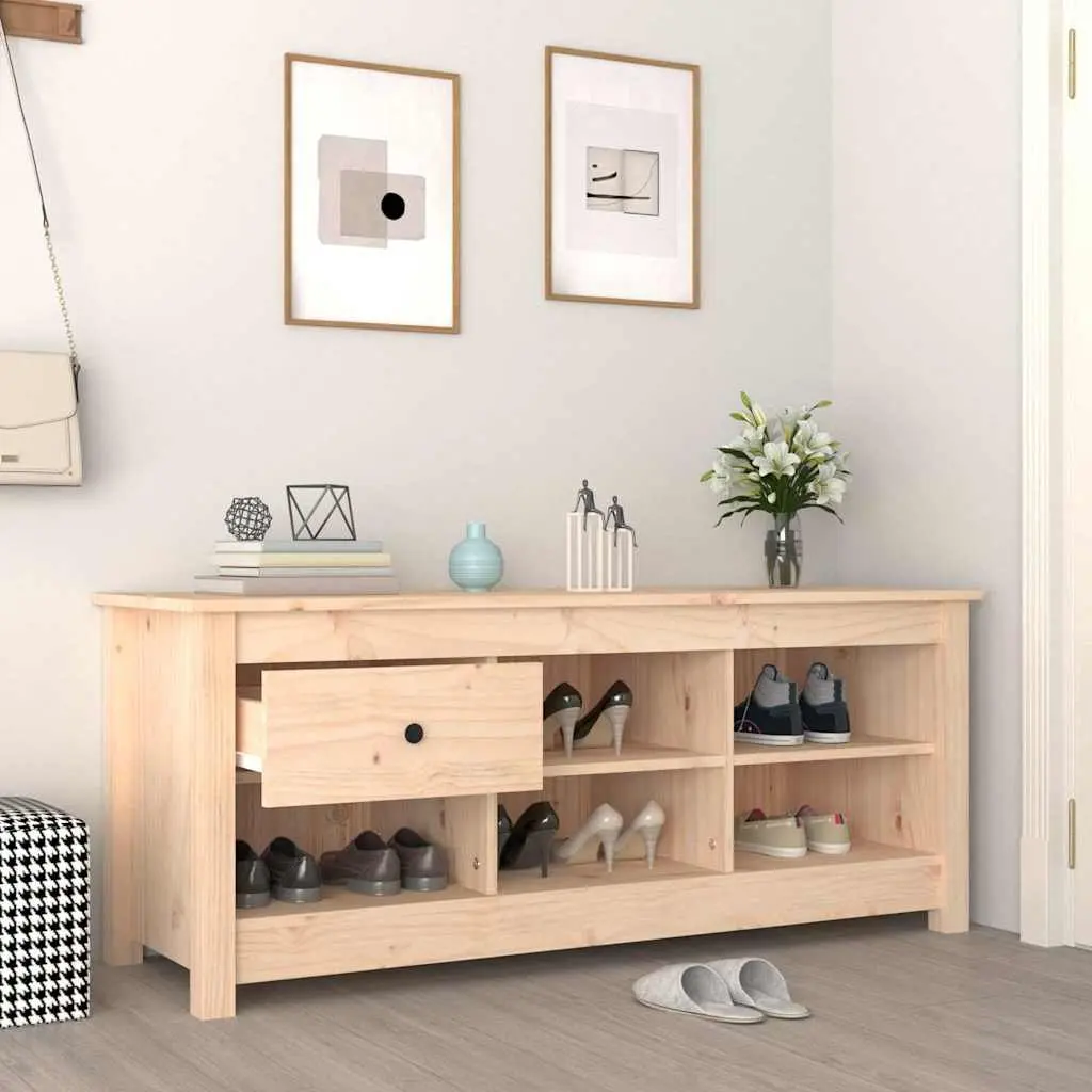 Shoe Cabinet 110x38x45.5 cm Brown Wooden Storage Rack Organiser Cupboard