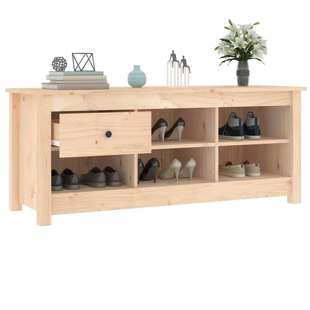 Shoe Cabinet 110x38x45.5 cm Brown Wooden Storage Rack Organiser Cupboard