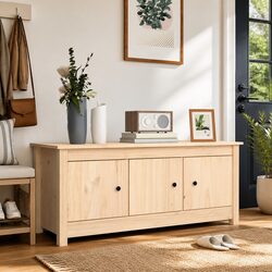 Dimensions and Features of Wooden Shoe Cabinet 110x38x45.5cm