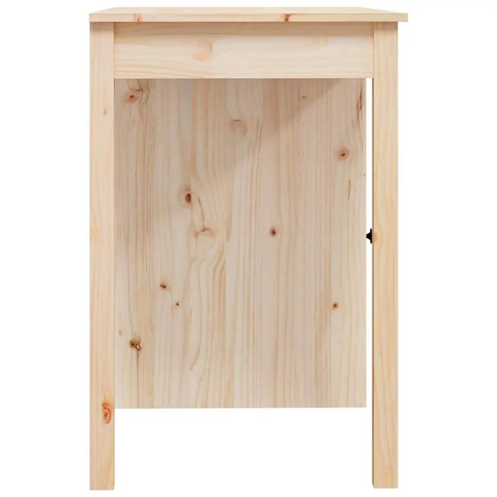 Solid Wood Pine Desk Office Study Writing Table 100x50x75cm Brown