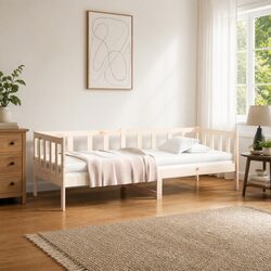 Wooden Day Bed Frame 90x190 cm with Slatted Base