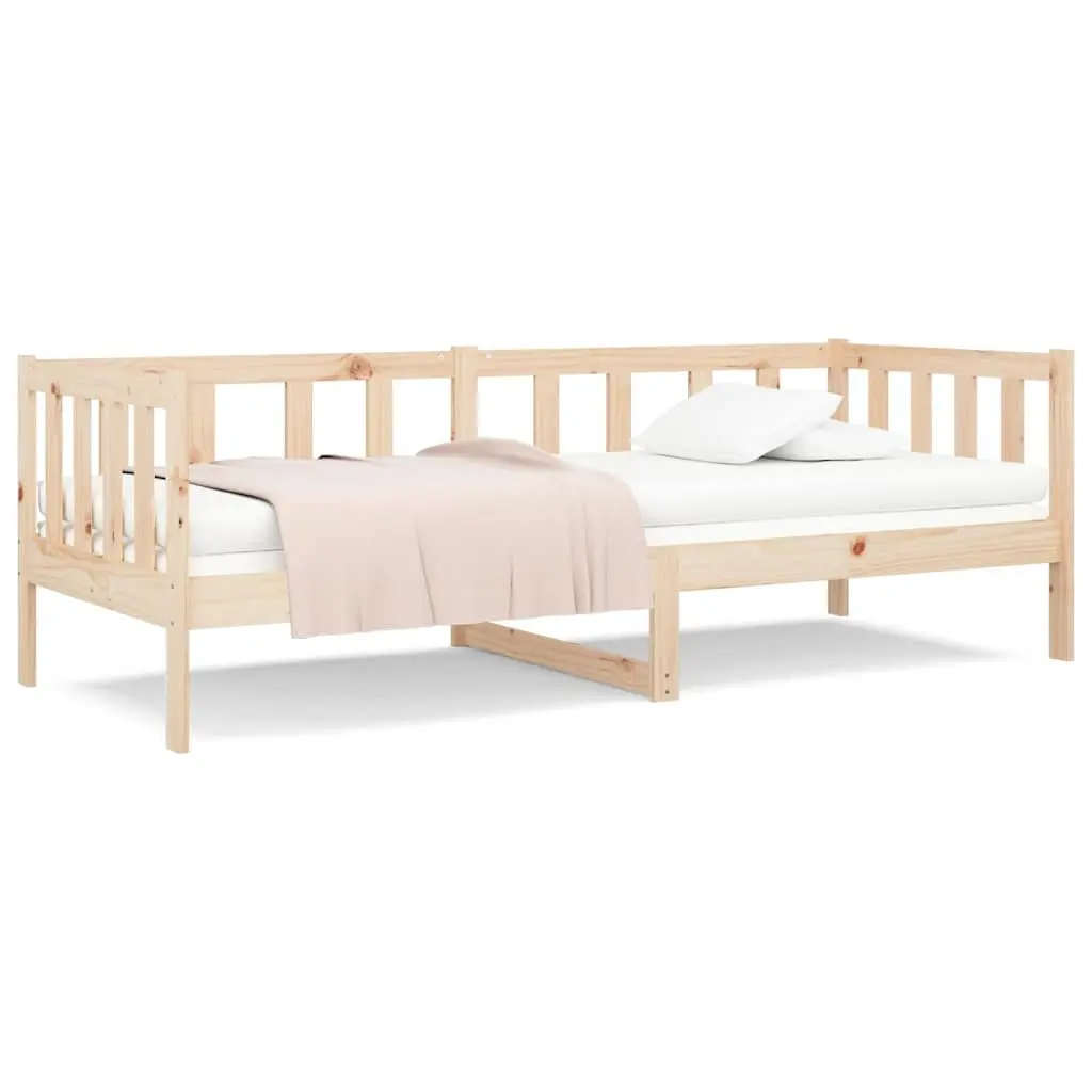 Day Bed Wooden Frame for Guest Bedroom 90x190 cm Pine Wood