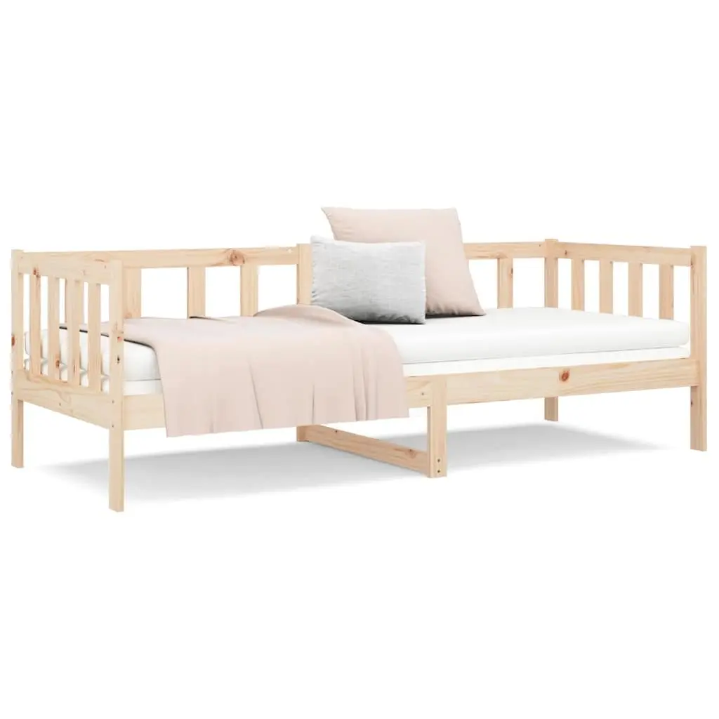 Day Bed Wooden Frame for Guest Bedroom 90x190 cm Pine Wood