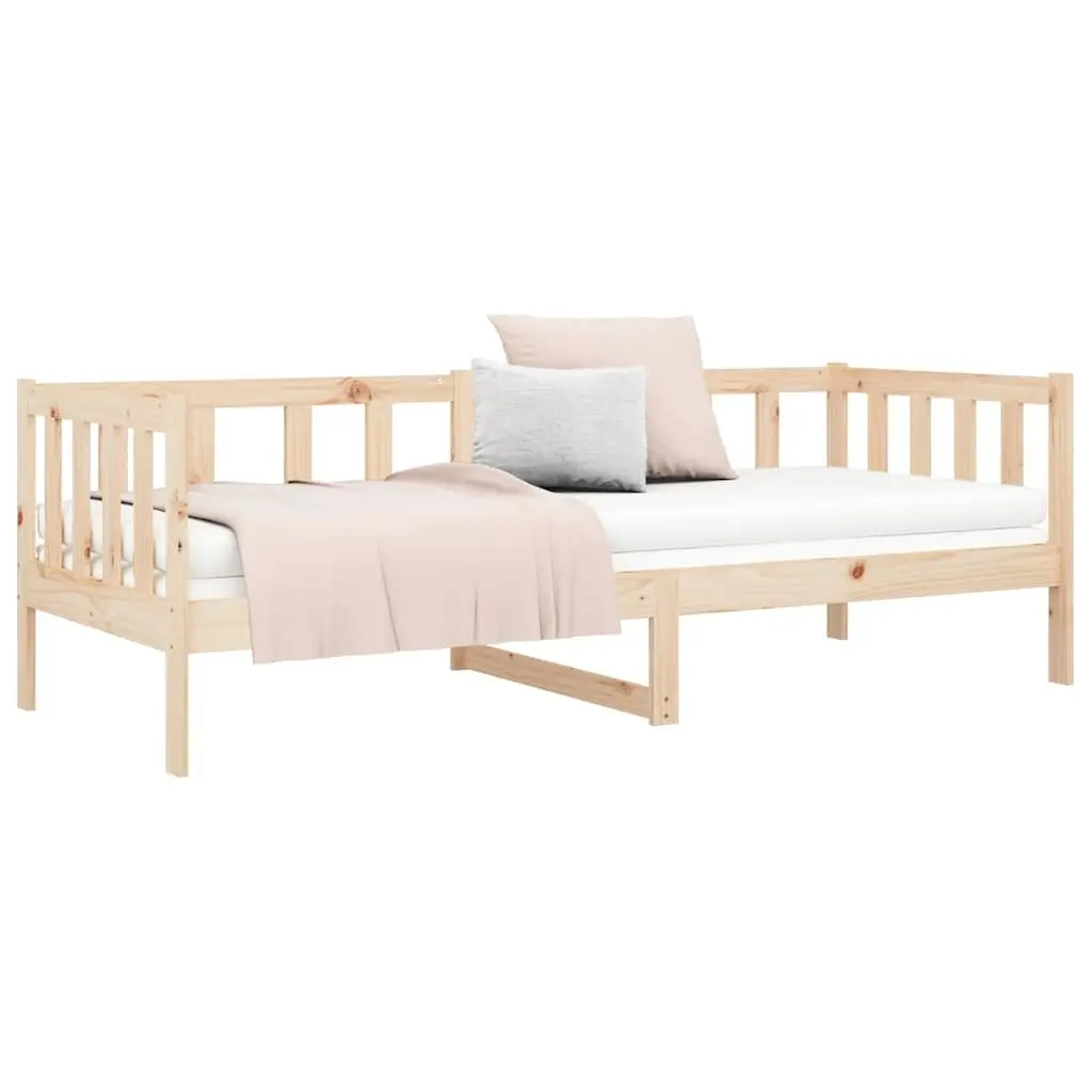 Day Bed Wooden Frame for Guest Bedroom 90x190 cm Pine Wood
