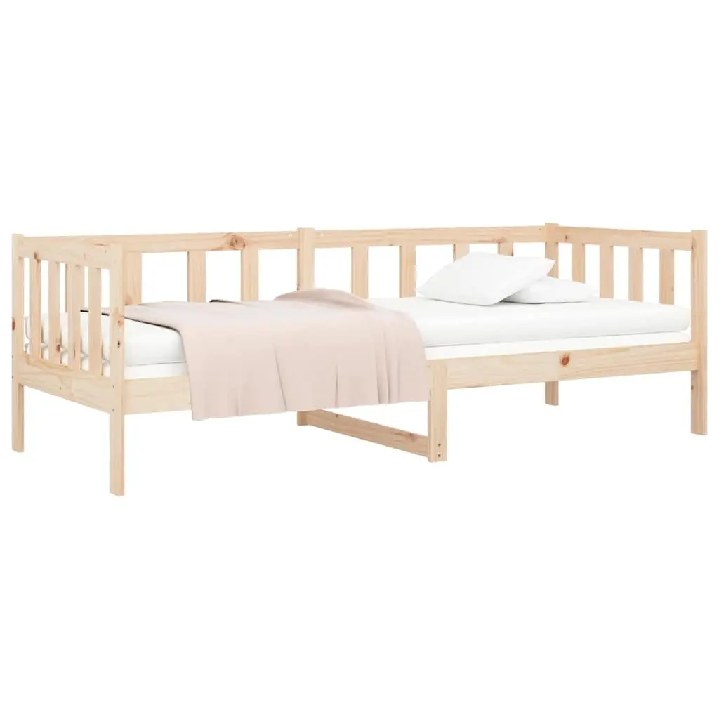 Day Bed Wooden Frame for Guest Bedroom 90x190 cm Pine Wood