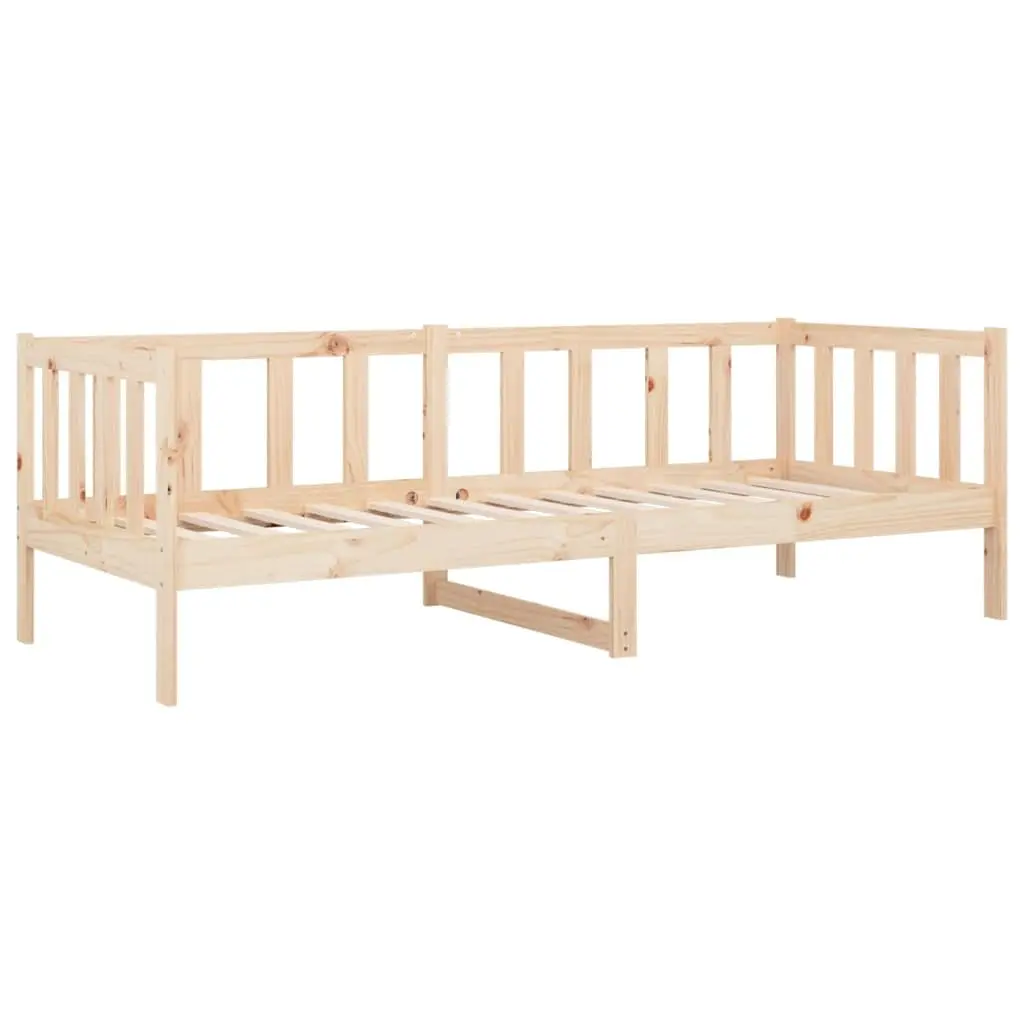 Day Bed Wooden Frame for Guest Bedroom 90x190 cm Pine Wood