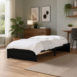 Specifications of Black Wooden Bed Frame 90x190cm