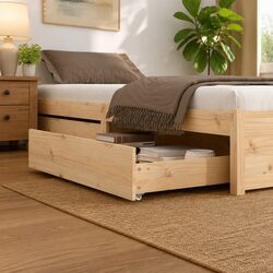 Specifications for Under Bed Storage Drawers: 2 Solid Pine Pieces