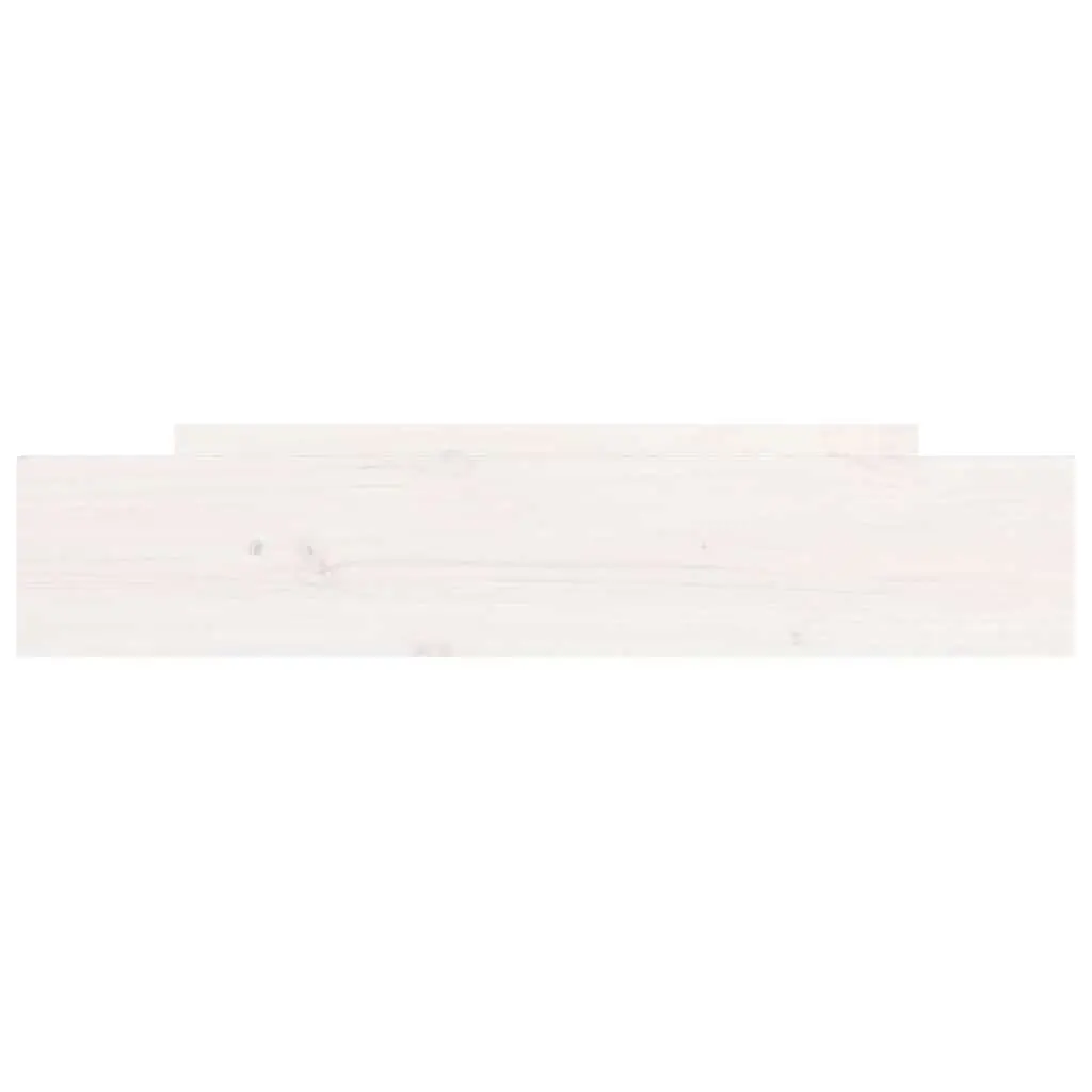 Under Bed Storage Drawers 2 pcs White Solid Pine Wood with Wheels