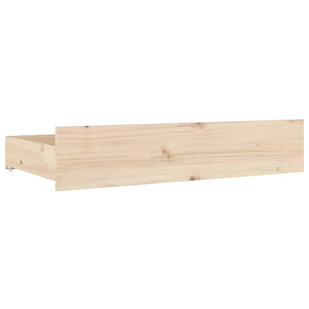 Bed Storage Drawers 4 pcs Solid Wood Pine Brown Underbed Organisation