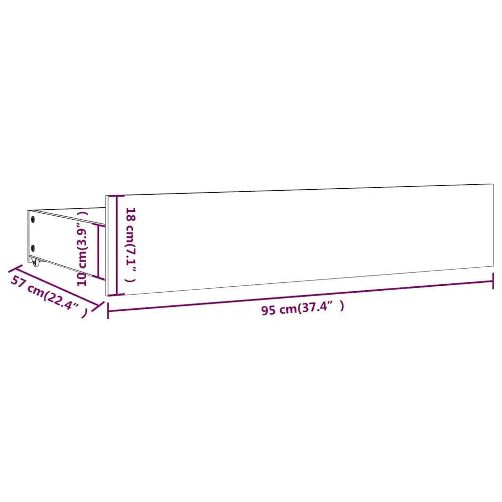Under Bed Storage Drawers 4 Pieces White Solid Pine Wood