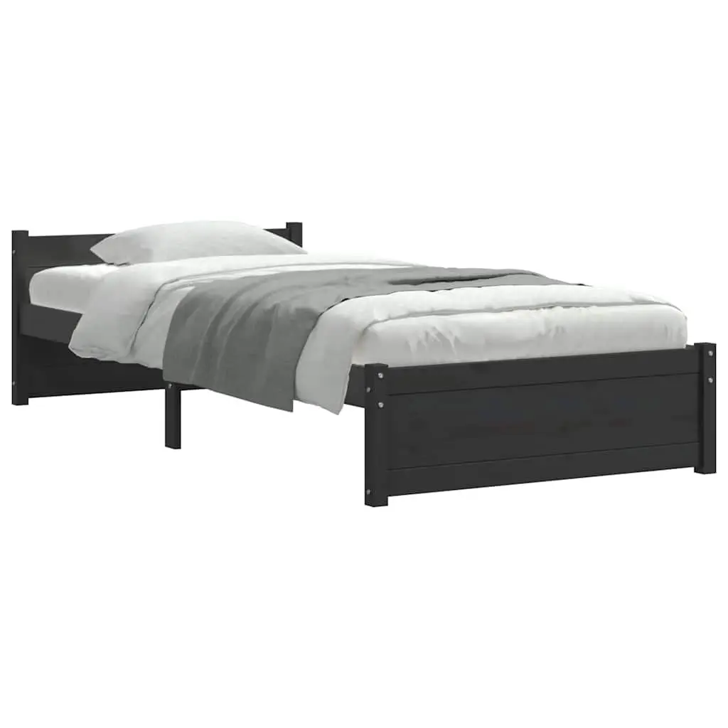 Black Single Bed Frame 90x190 cm