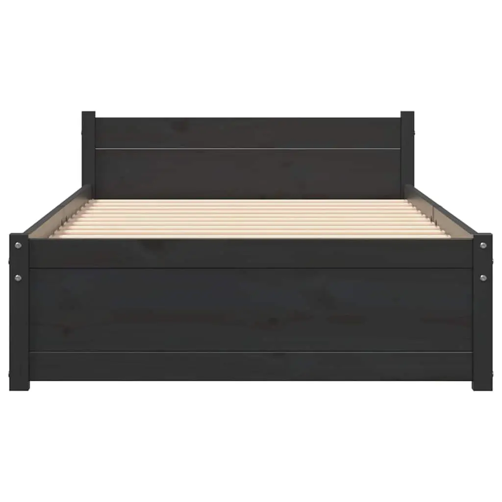 Black Single Bed Frame 90x190 cm