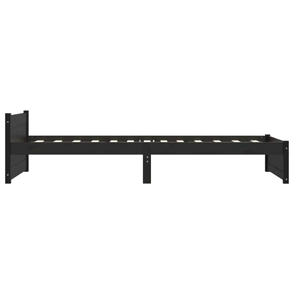 Black Single Bed Frame 90x190 cm