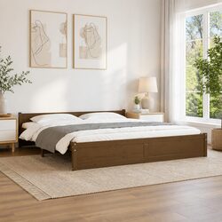 King Bed Frame Specifications: Solid Wood, 183x203cm