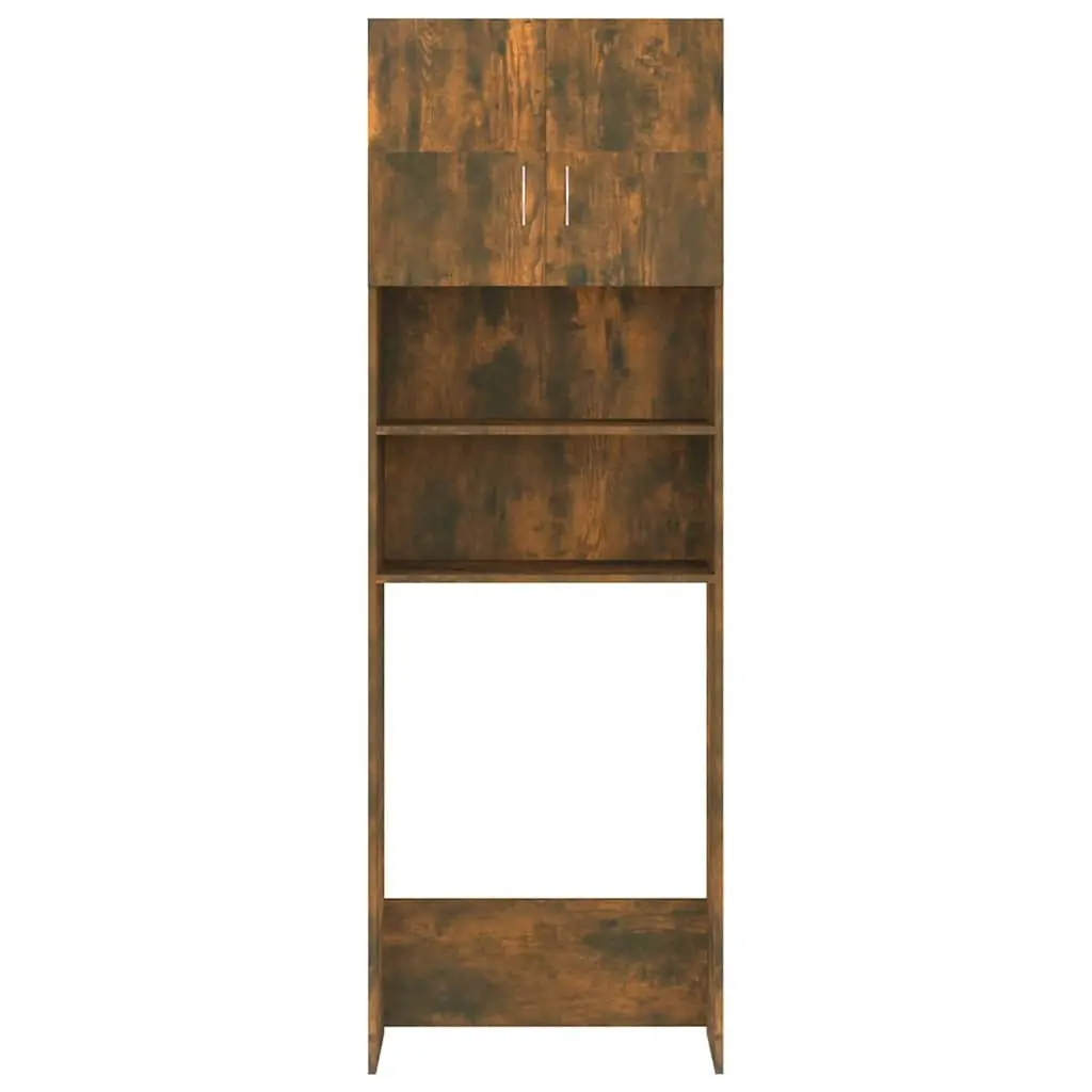 Washing Machine Cabinet Bathroom Storage Smoked Oak 64 x 25.5 x 190 cm
