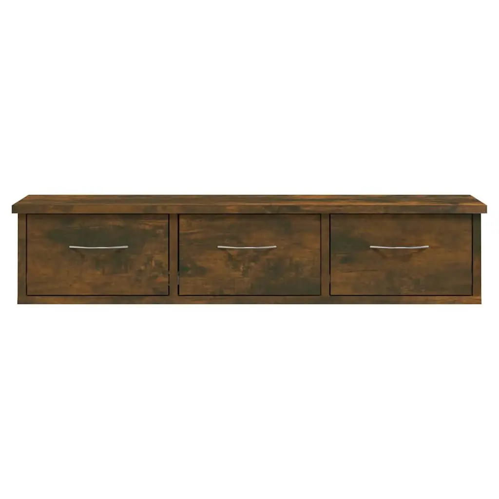 Wall Cabinet for Home Storage 88 x 26 x 18.5 cm Brown 3 Drawers
