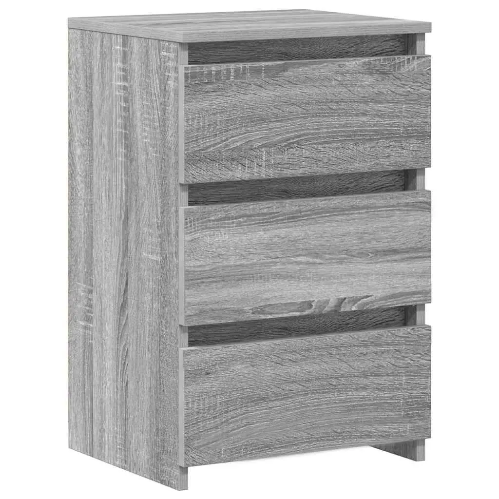 Bedside Tables for Bedroom Grey Sonoma Engineered Wood 2 Piece