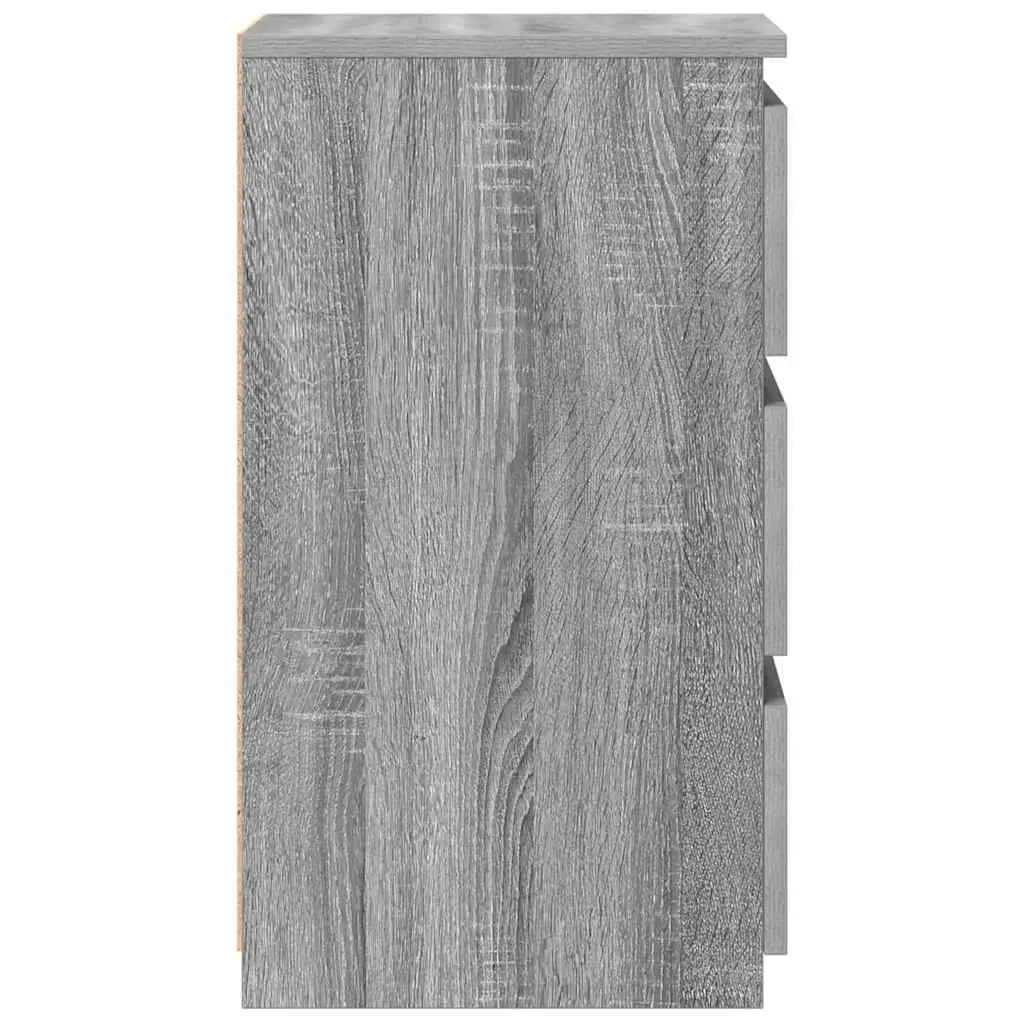 Bedside Tables for Bedroom Grey Sonoma Engineered Wood 2 Piece