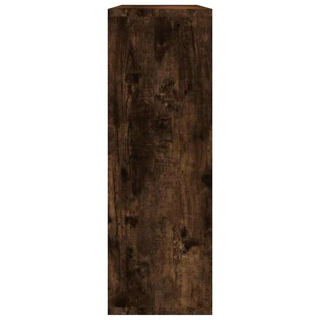 Engineered Wood Wall Shelf, 3 Open Compartments, Brown