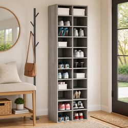 Shoe Storage Cabinet Grey Sonoma 54x34x183 cm