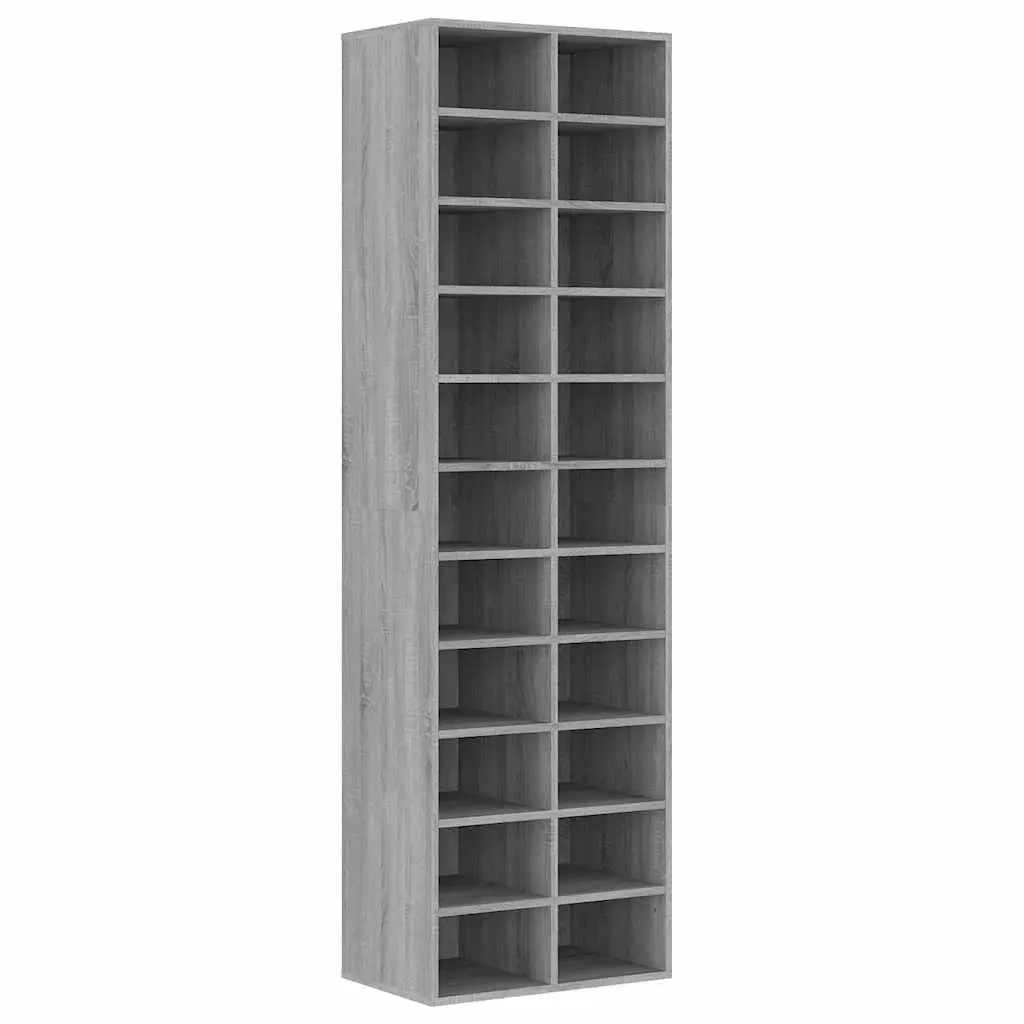 Shoe Cabinet Grey Sonoma Storage Organiser 54x34x183 cm
