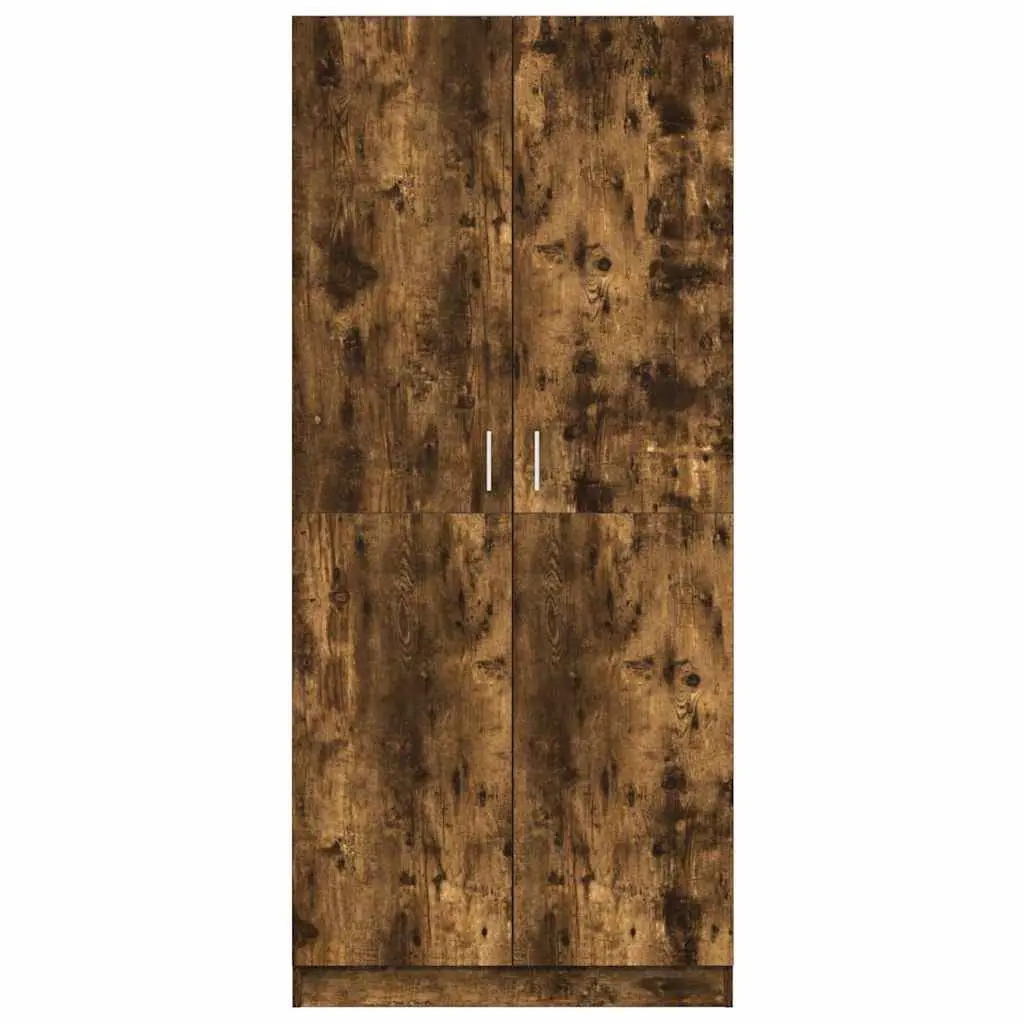 Wardrobe Cupboard for Home 80x52x180 cm Smoked Oak Engineered Wood Storage Cabinet Closet